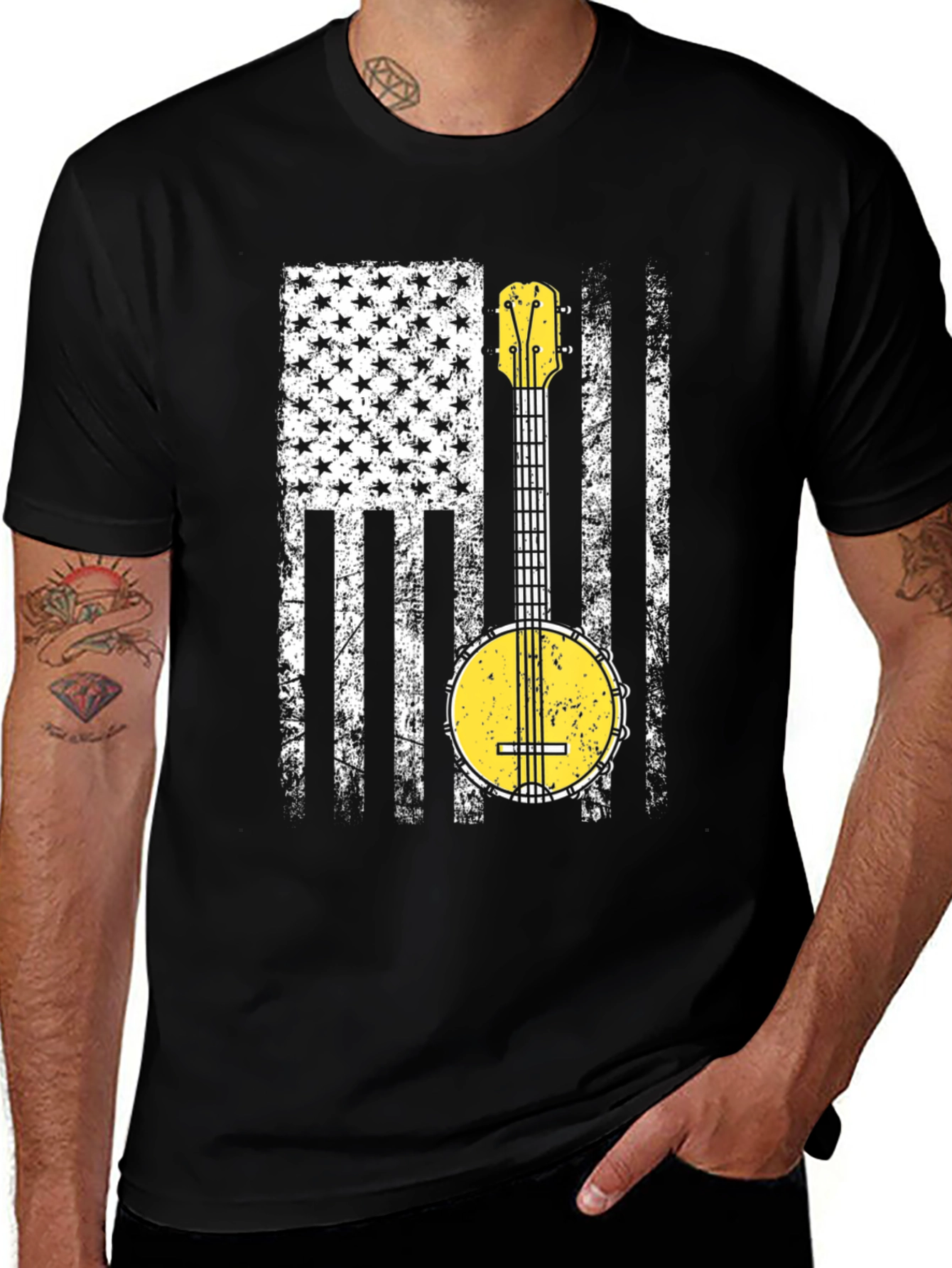 Banjo USA Flag T-Shirt