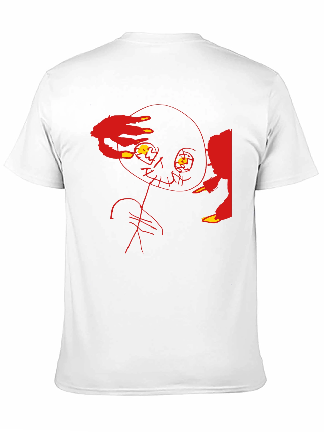 Edgy Graphic Tee - Abstract Horror Design