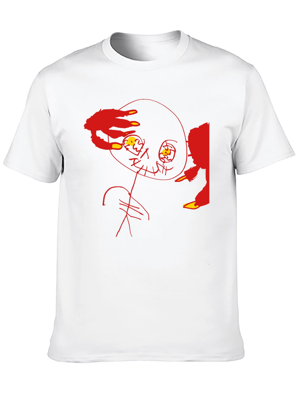 Edgy Graphic Tee - Abstract Horror Design