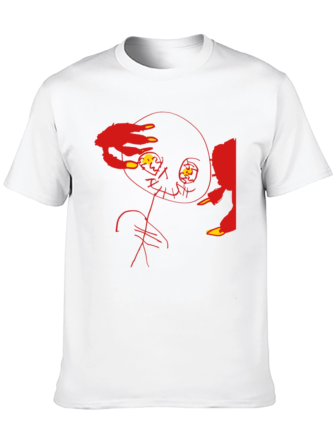 Edgy Graphic Tee - Abstract Horror Design
