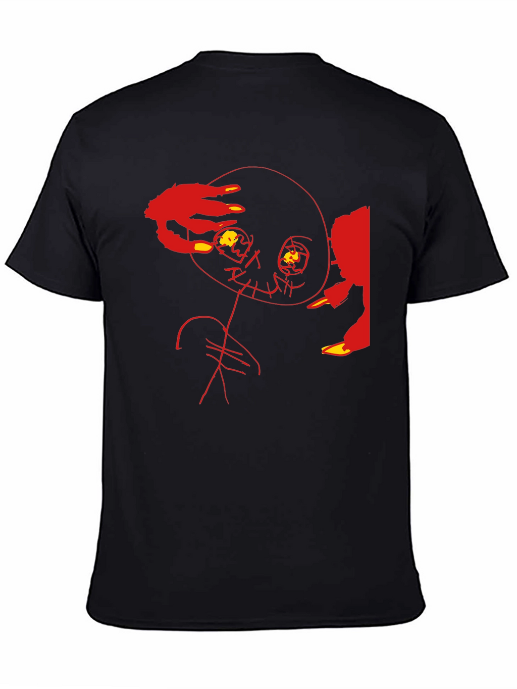 Edgy Graphic Tee - Abstract Horror Design