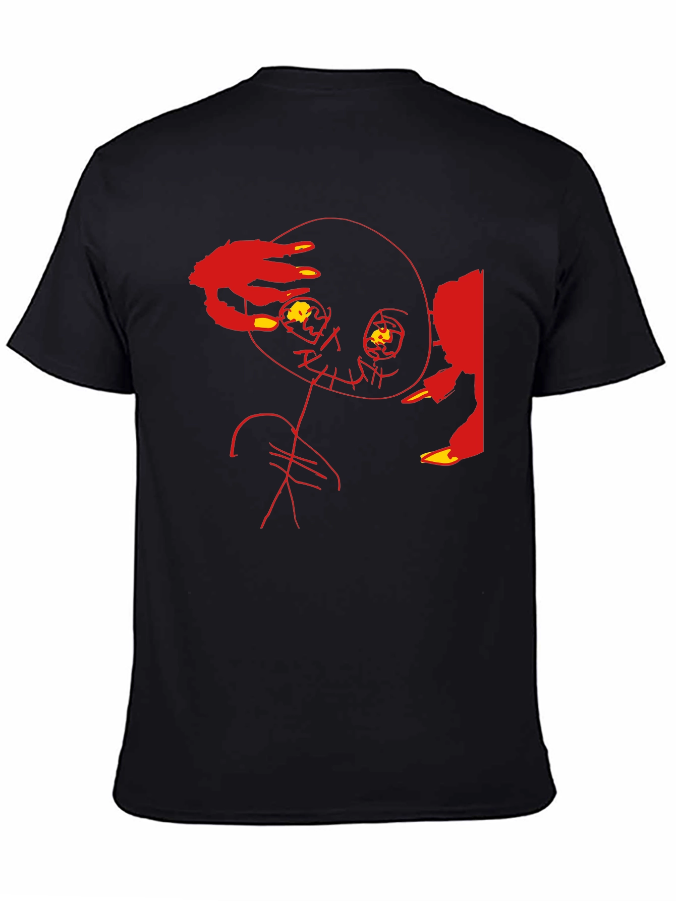 Edgy Graphic Tee - Abstract Horror Design