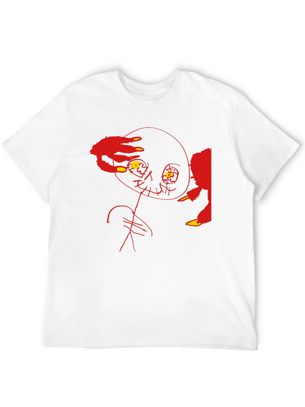 Edgy Graphic Tee - Abstract Horror Design