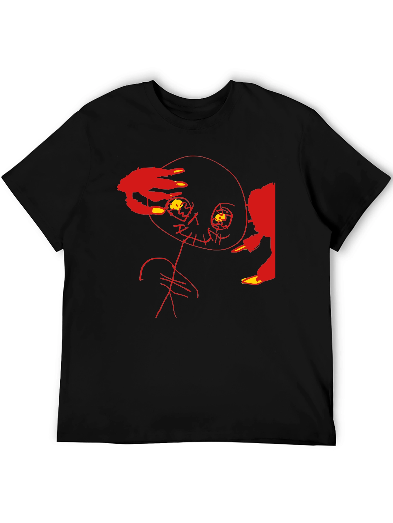 Edgy Graphic Tee - Abstract Horror Design