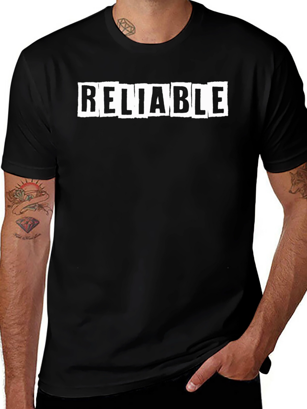 Reliable Statement Graphic Tee - Black