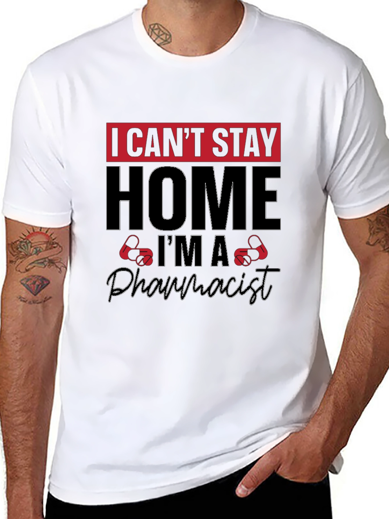 I Cant Stay Home Im A Pharmacist T-Shirt