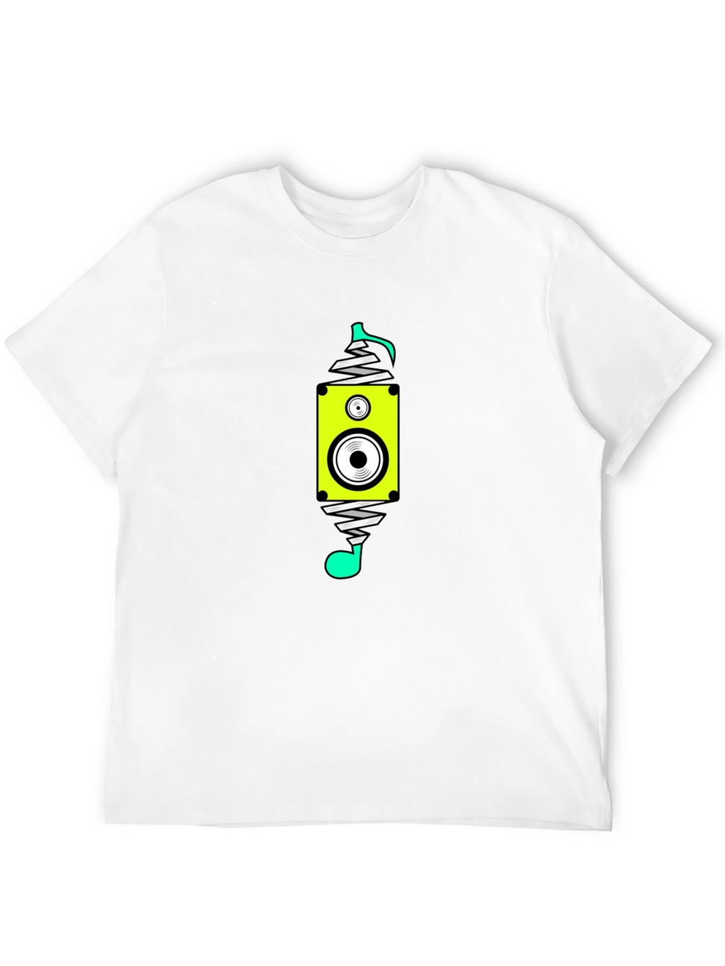 Speaker Spray Paint Style Black T-Shirt