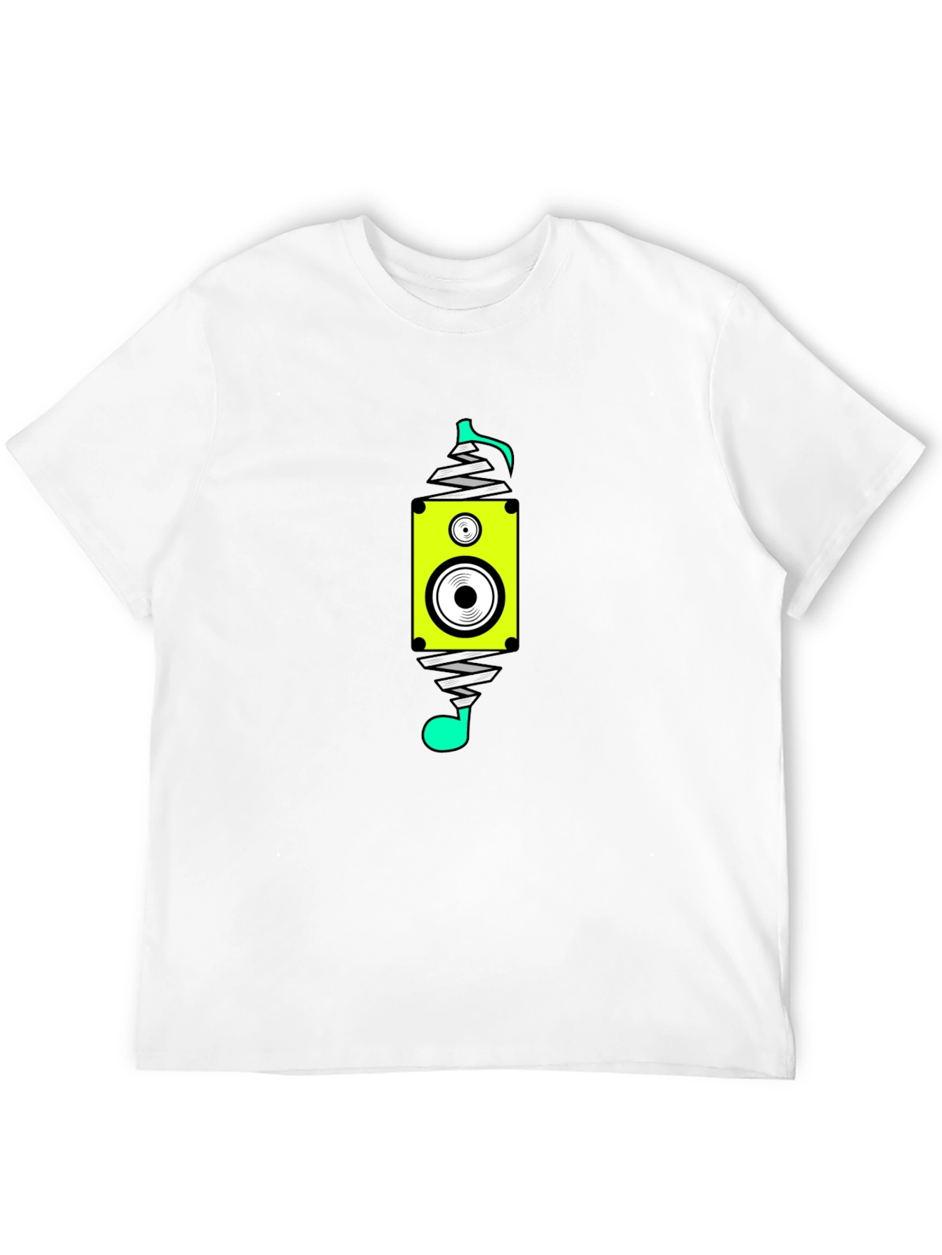 Speaker Spray Paint Style Black T-Shirt