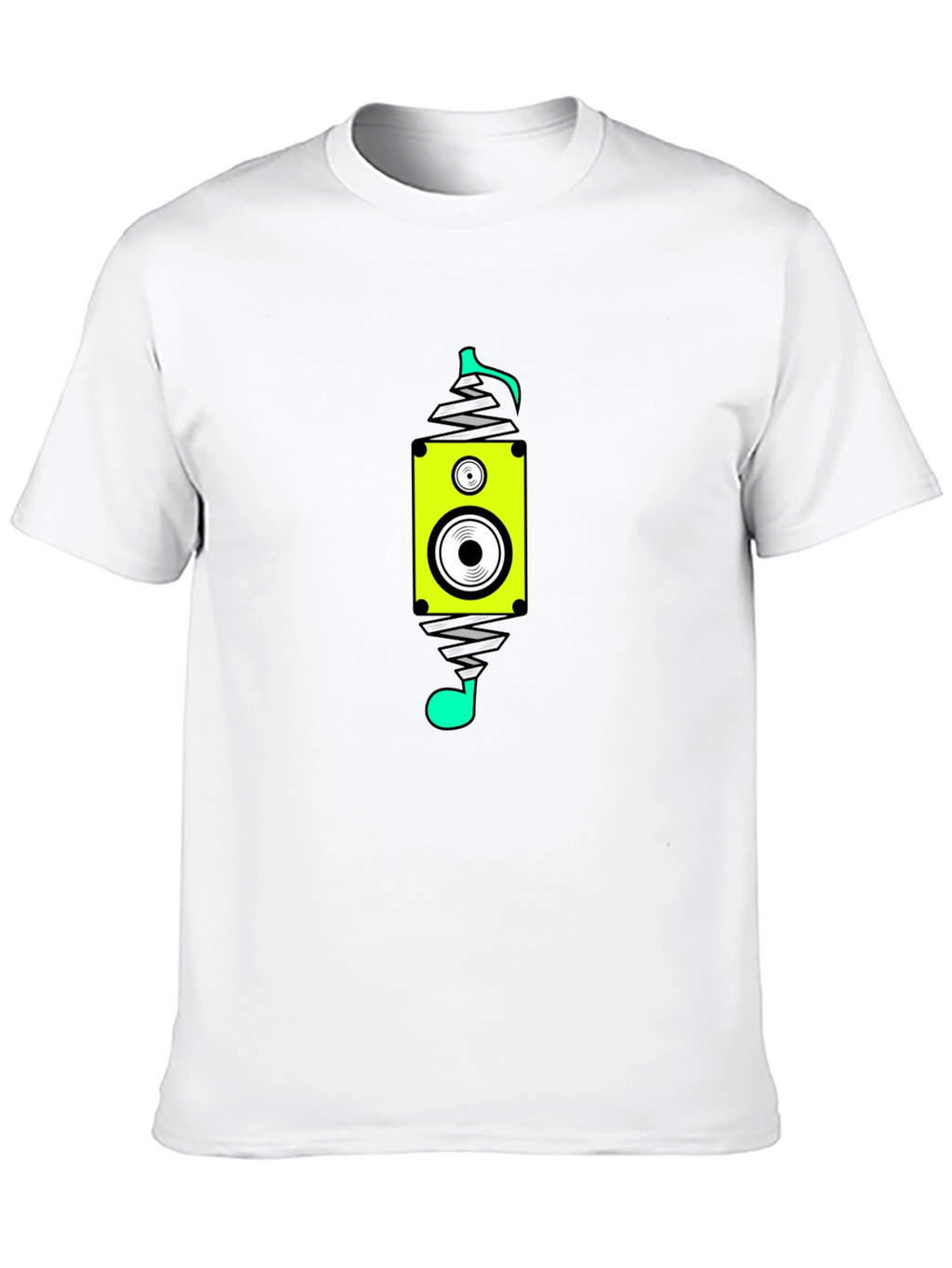 Speaker Spray Paint Style Black T-Shirt