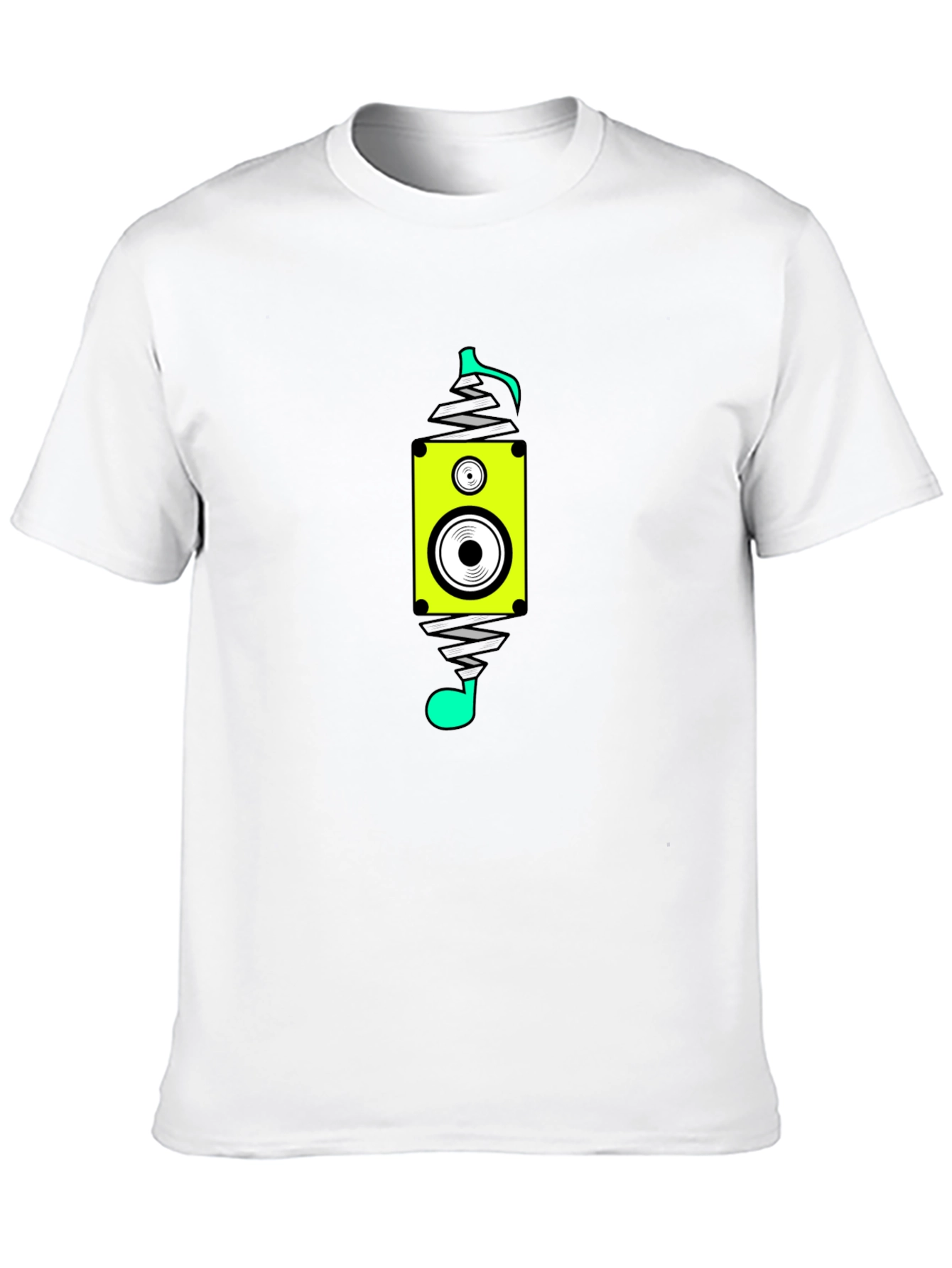 Speaker Spray Paint Style Black T-Shirt