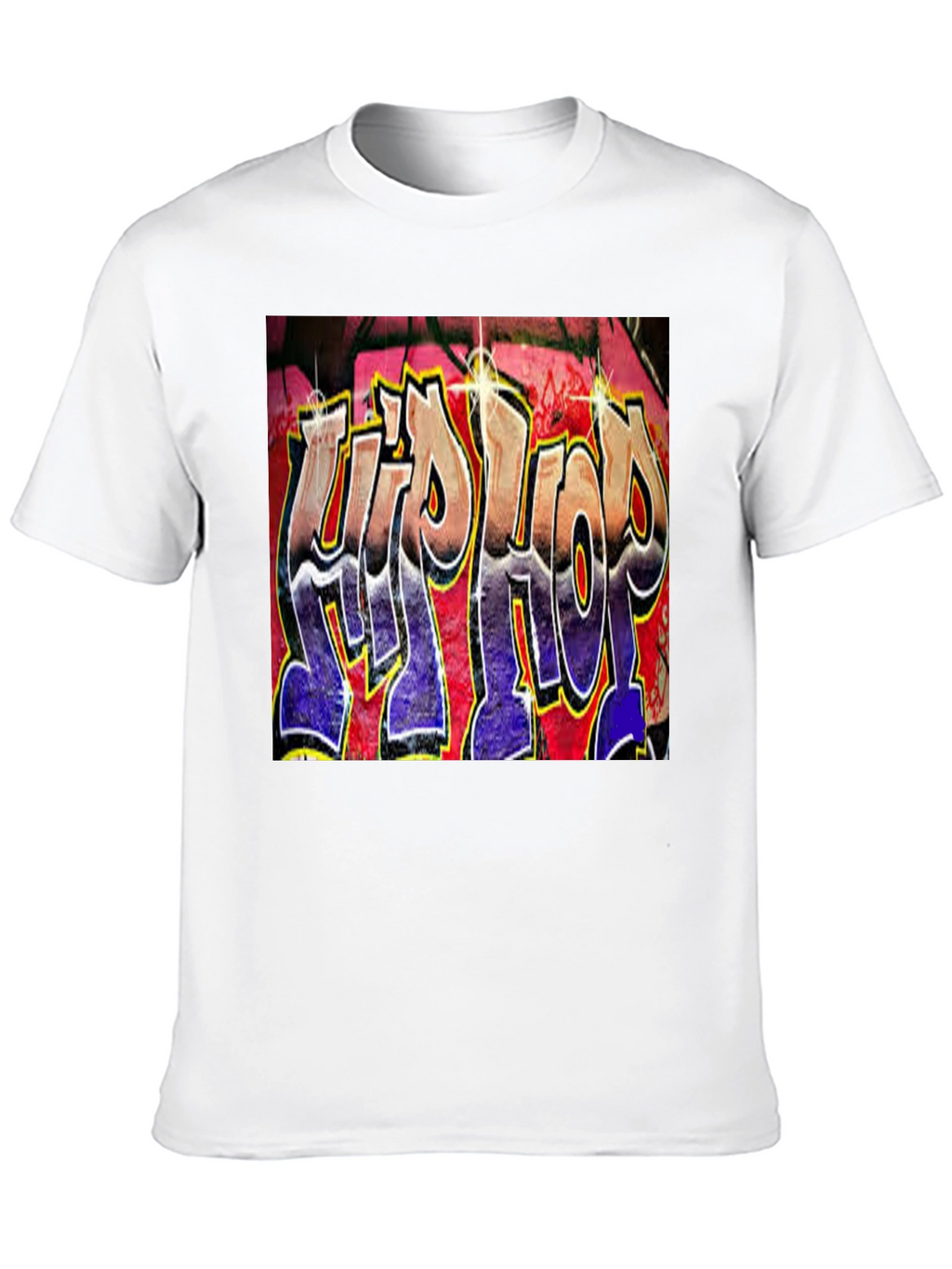 Hip Hop Graffiti Graphic T-Shirt - Trendy Black Tee