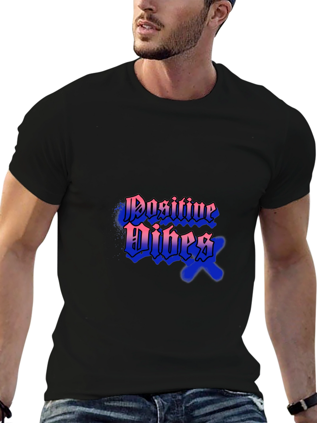 Positive Vibes Black T-Shirt