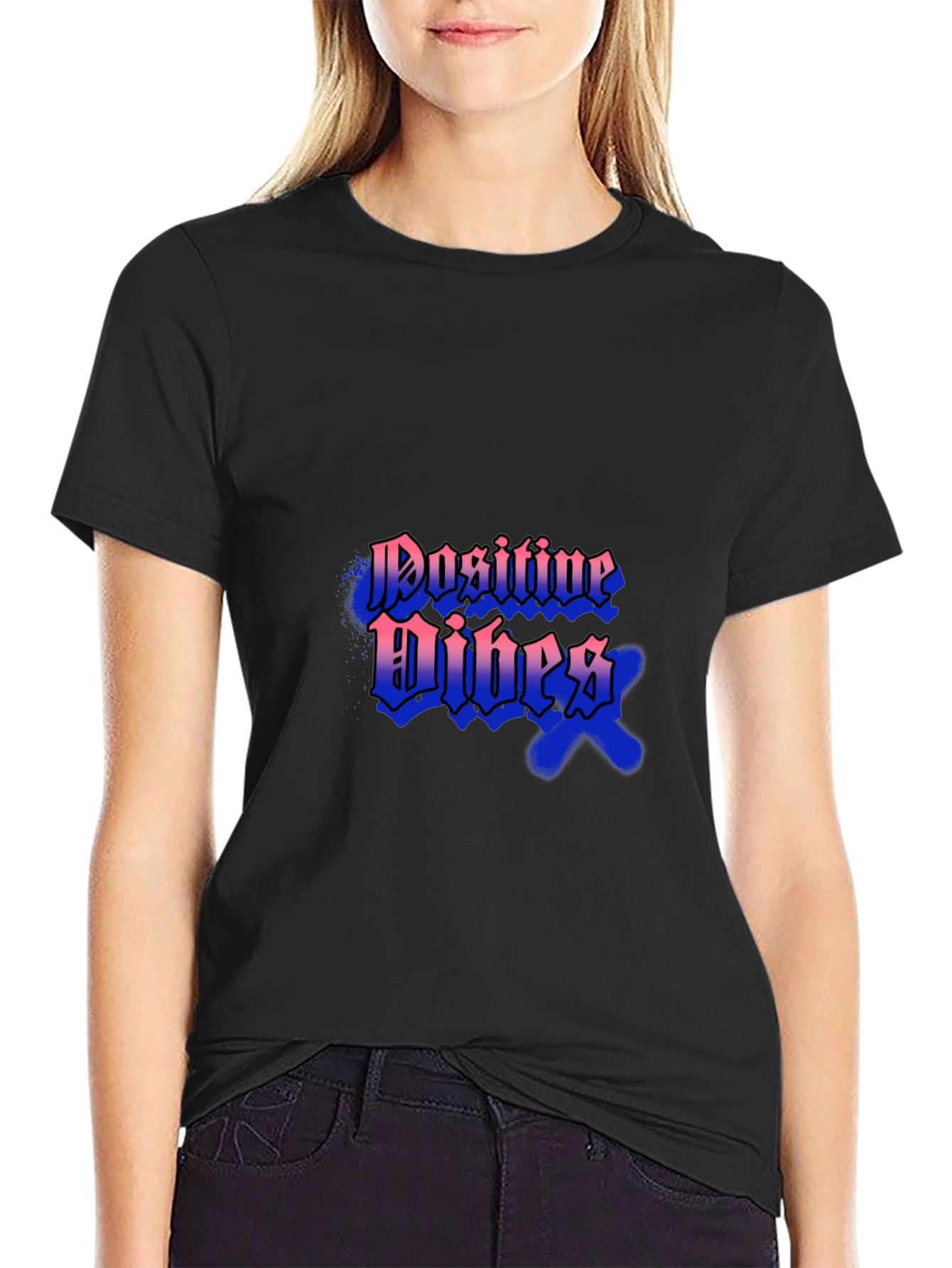 Positive Vibes Black T-Shirt
