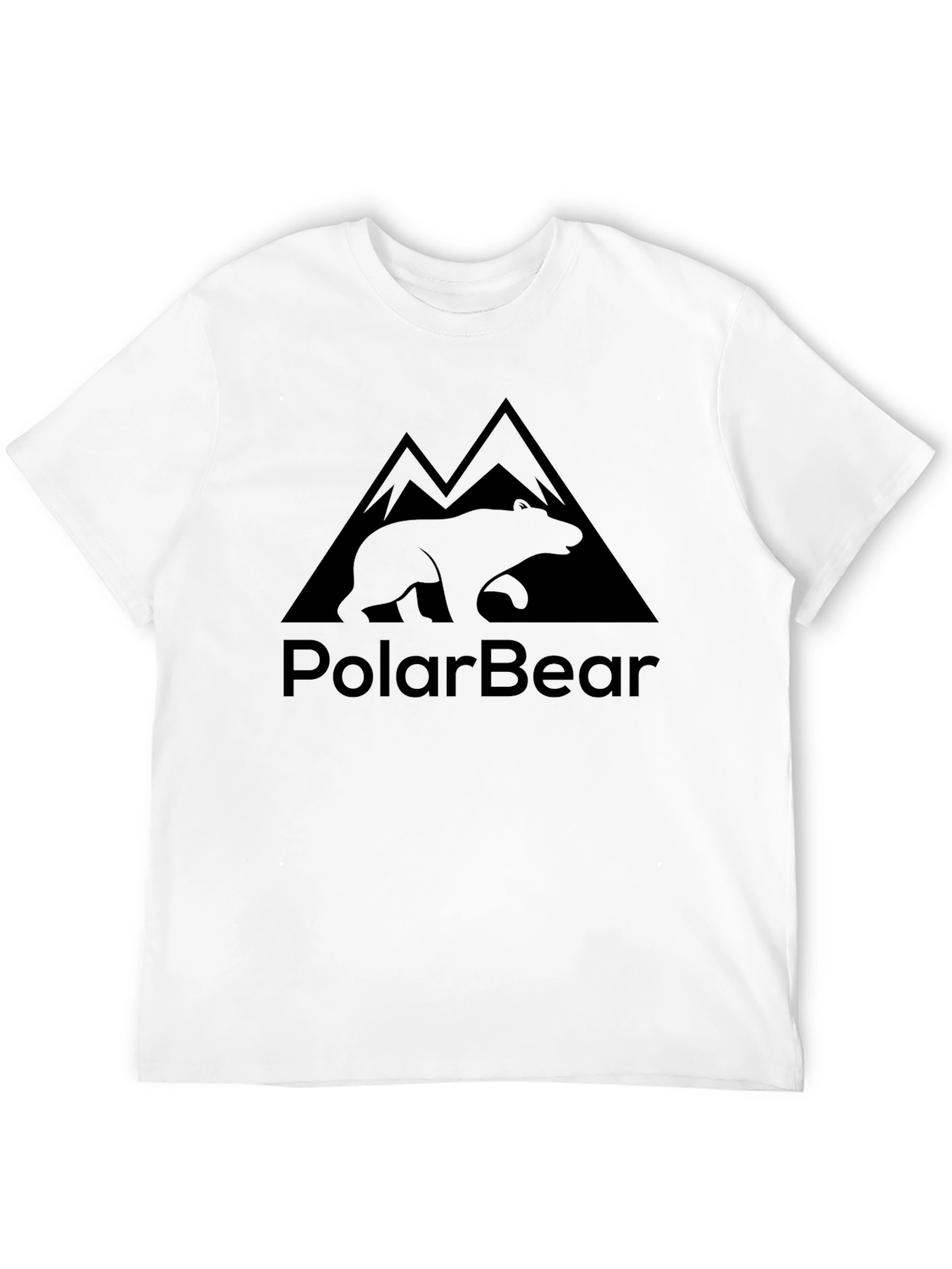 Black Polar Bear Graphic T-Shirt