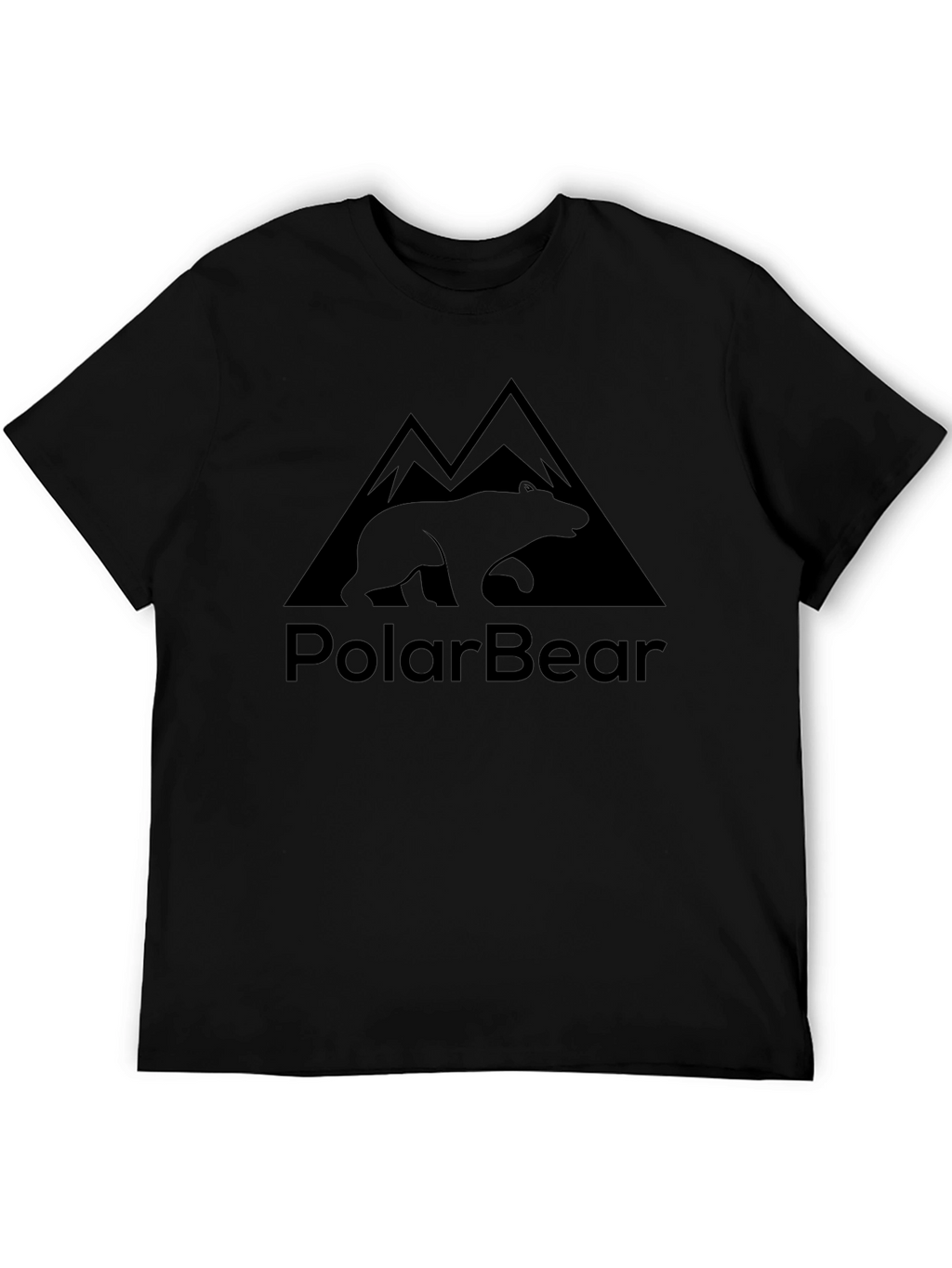 Black Polar Bear Graphic T-Shirt