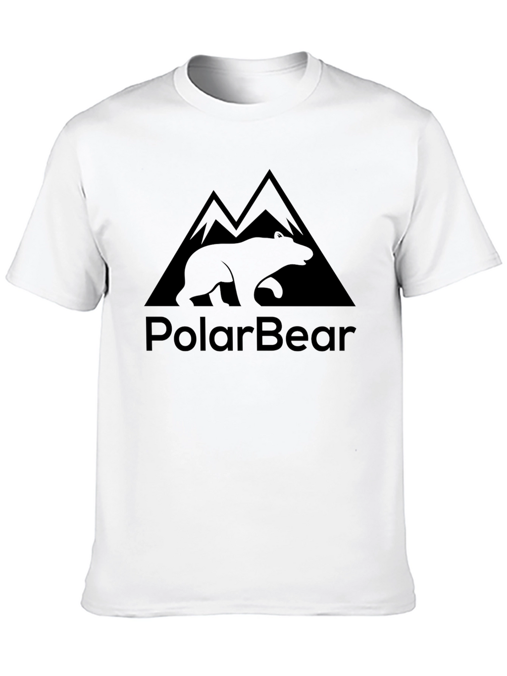 Black Polar Bear Graphic T-Shirt