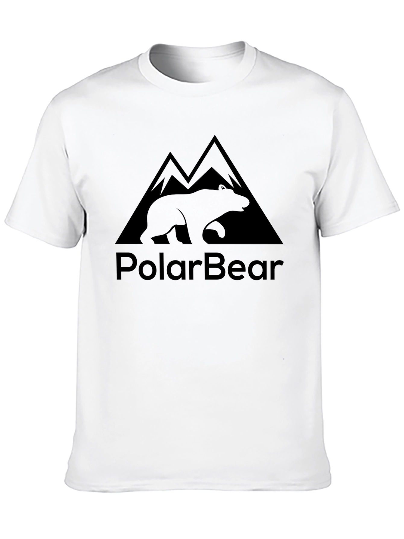 Black Polar Bear Graphic T-Shirt