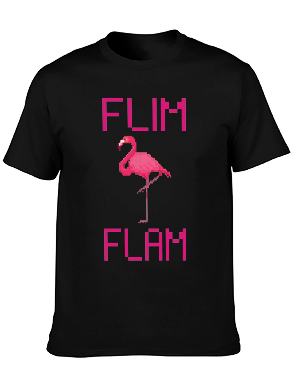 Pixel Flamingo T-Shirt - Flim Flam Fun!