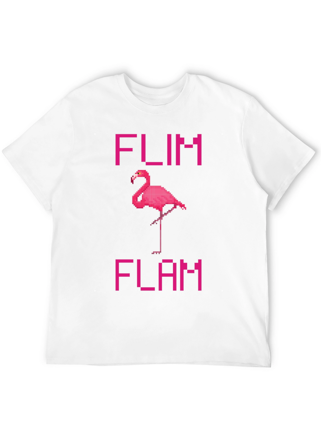 Pixel Flamingo T-Shirt - Flim Flam Fun!