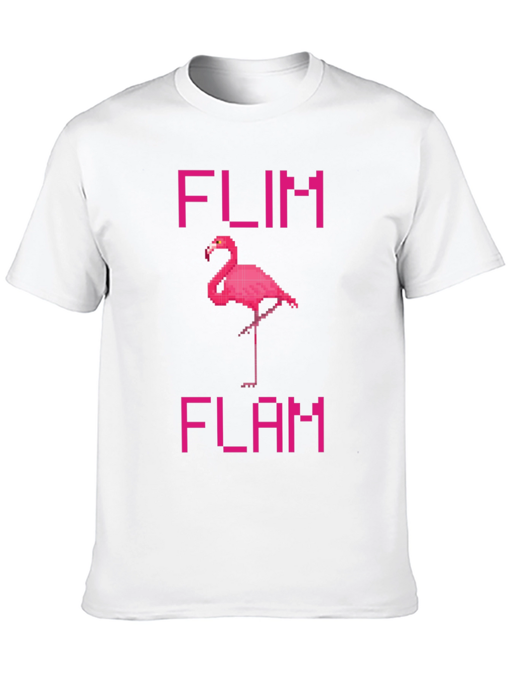 Pixel Flamingo T-Shirt - Flim Flam Fun!