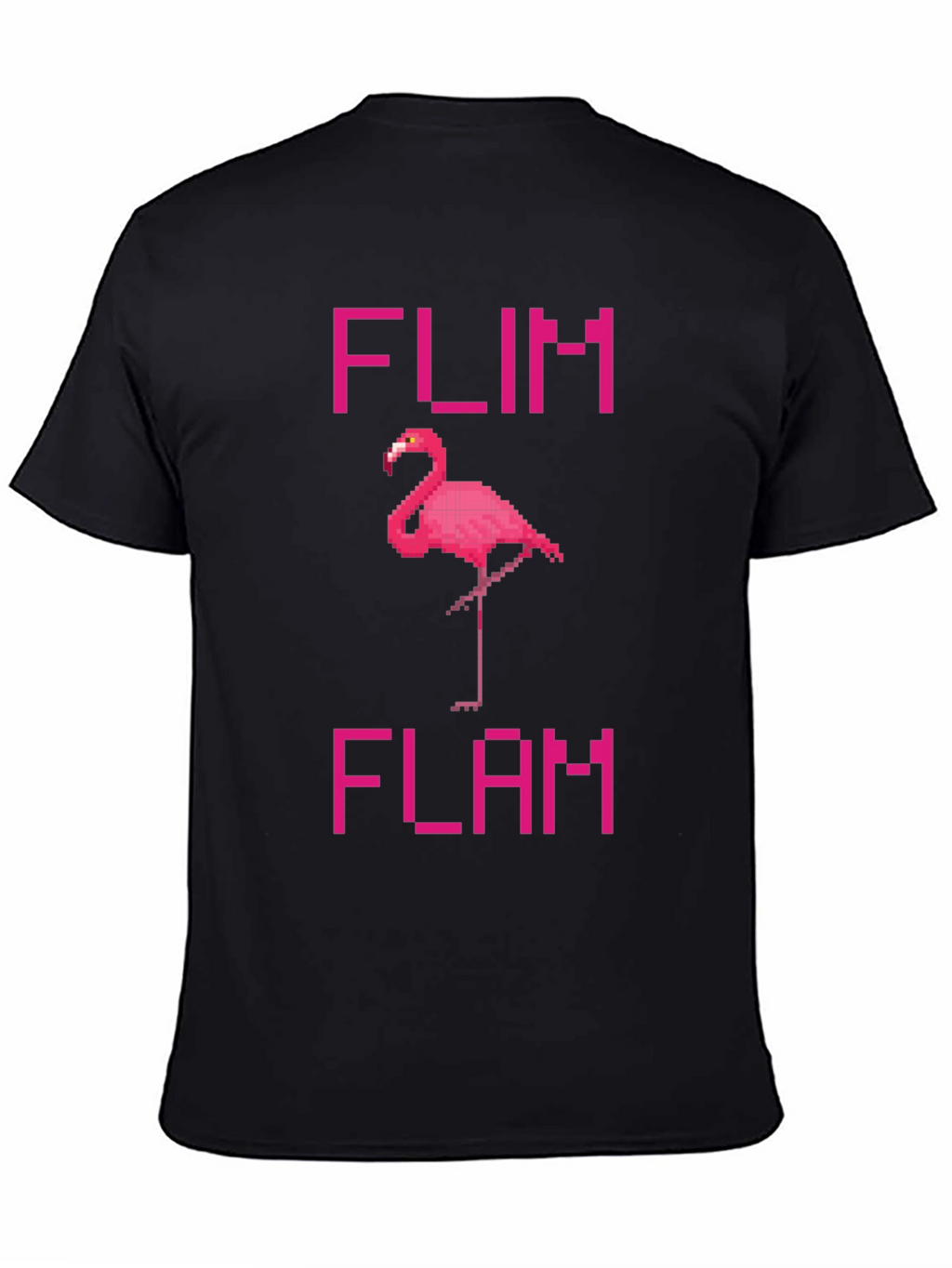 Pixel Flamingo T-Shirt - Flim Flam Fun!