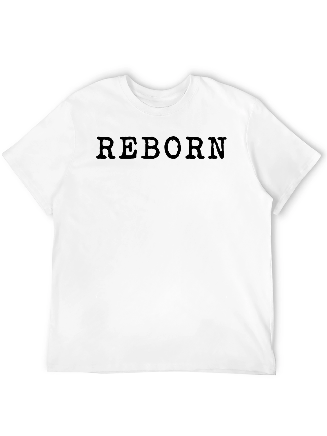Reborn Mens Black Graphic T-Shirt