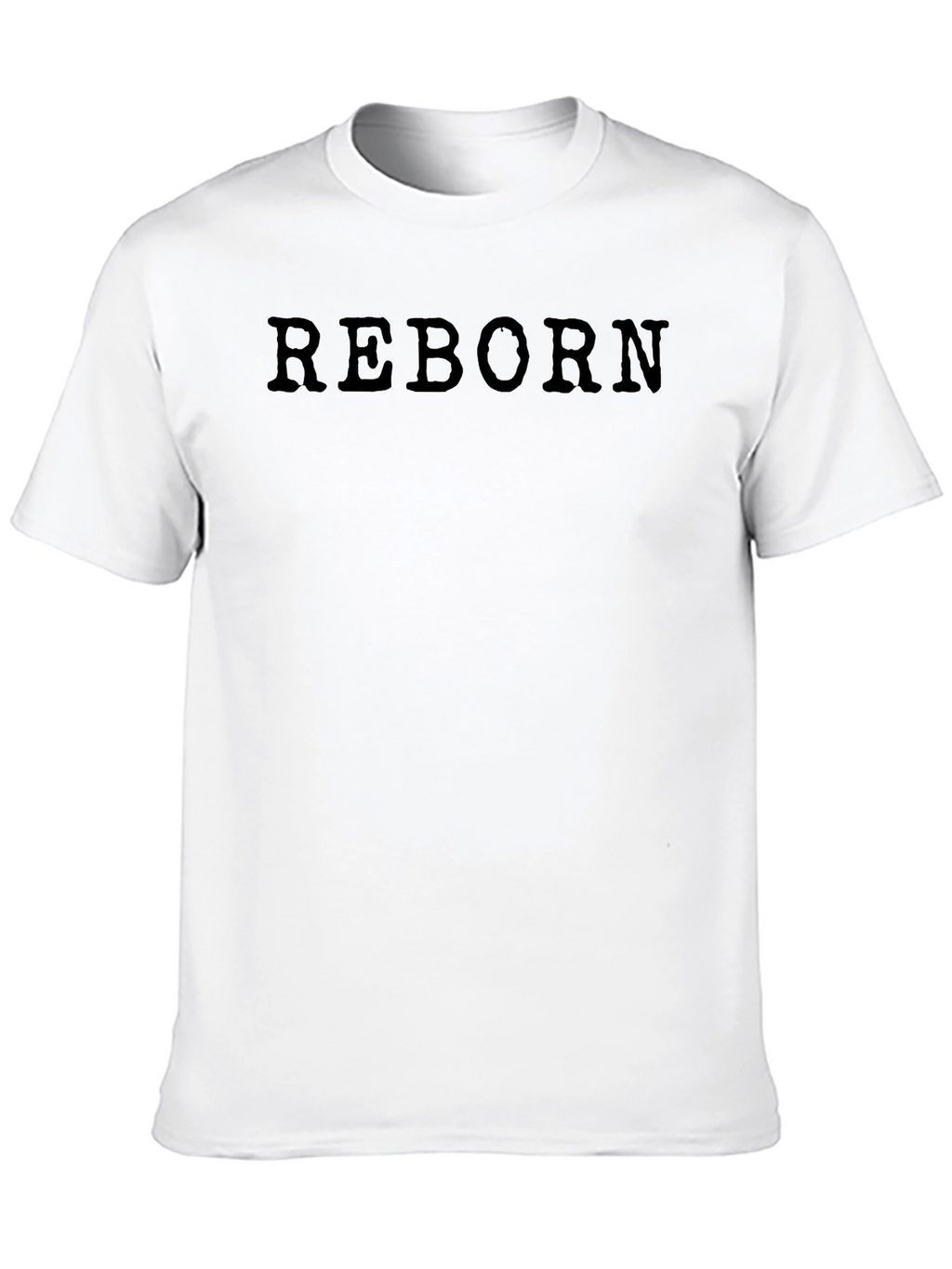 Reborn Mens Black Graphic T-Shirt