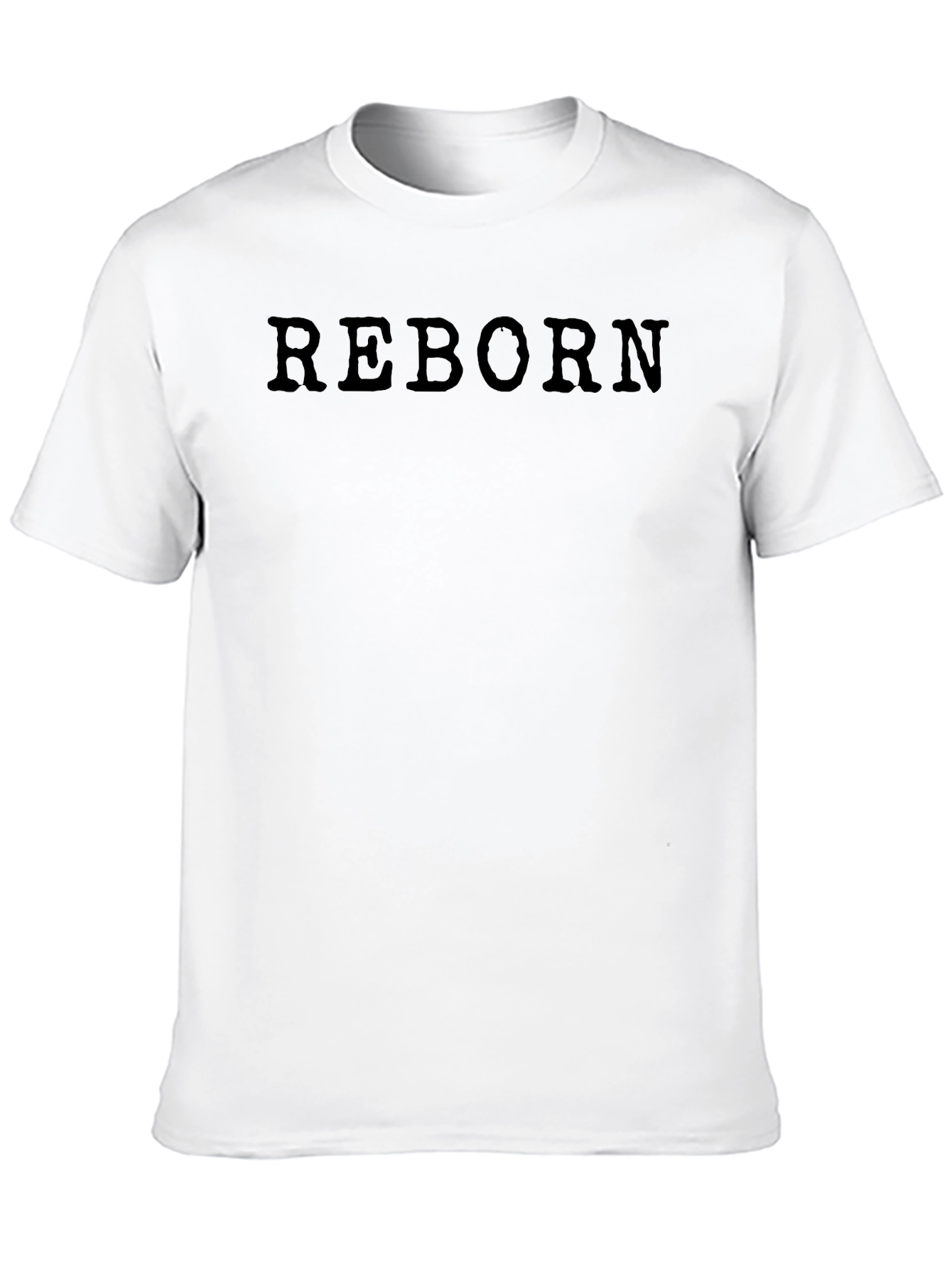 Reborn Mens Black Graphic T-Shirt