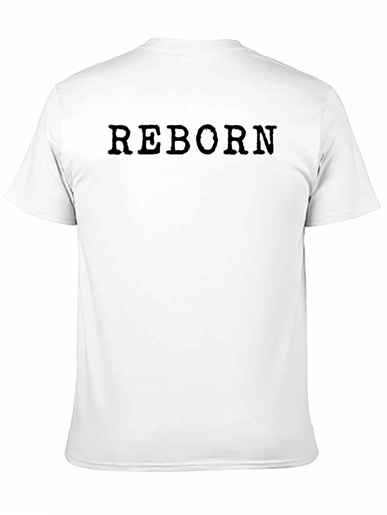 Reborn Mens Black Graphic T-Shirt