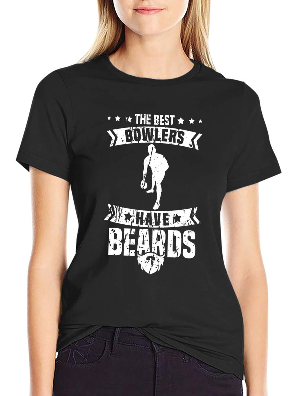 The Best Bowlers Have Beards Black T-Shirt