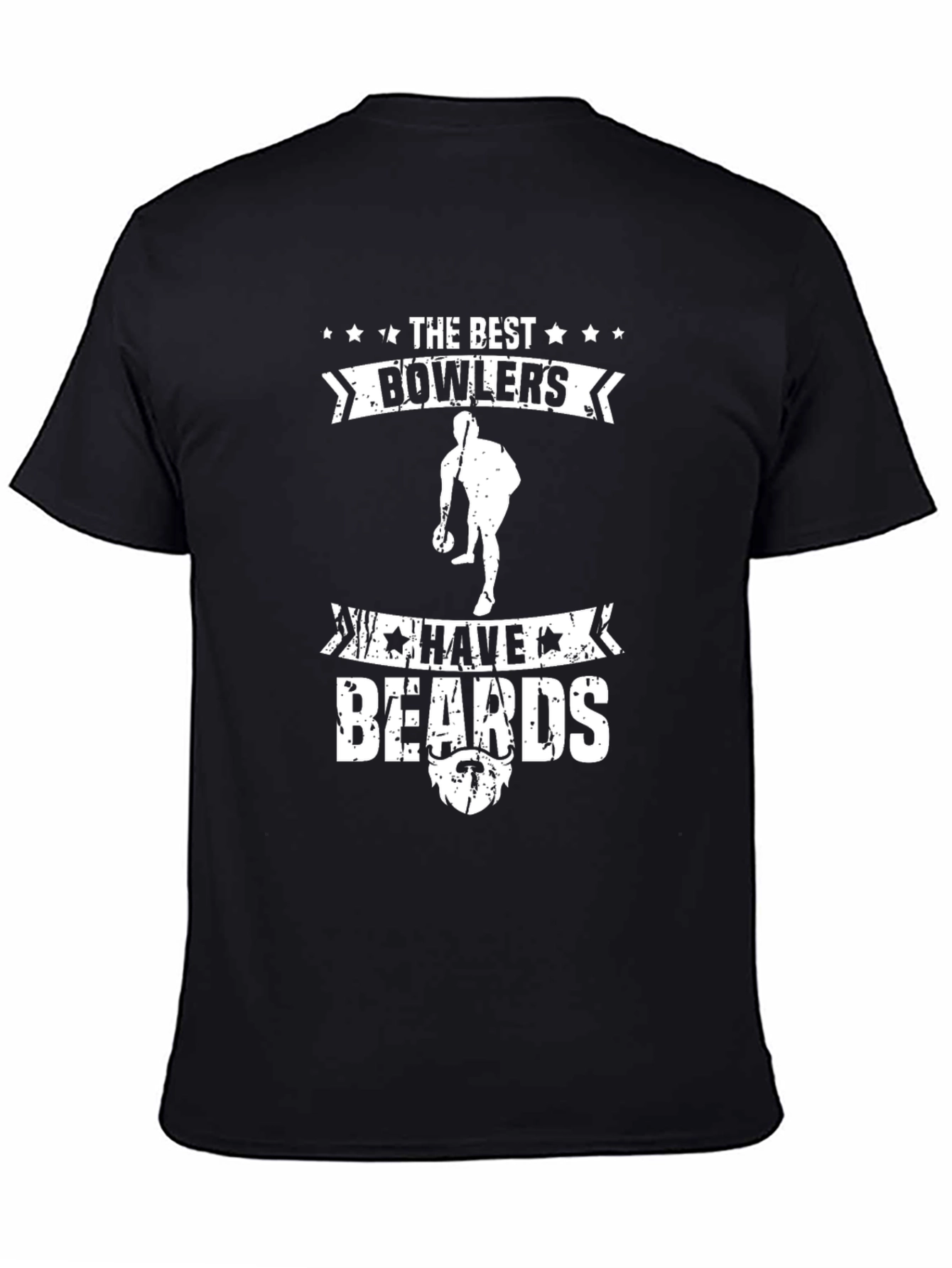 The Best Bowlers Have Beards Black T-Shirt