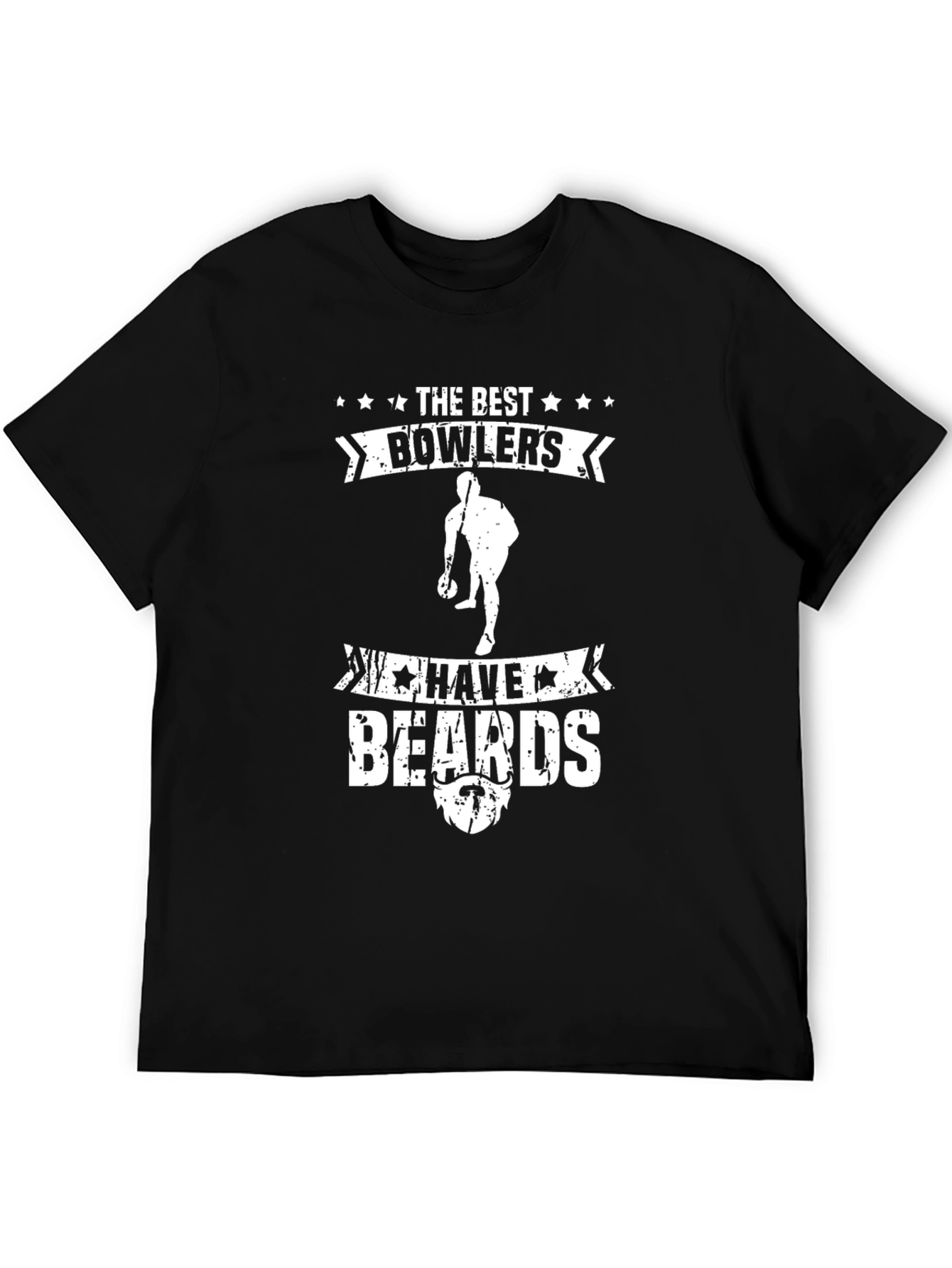 The Best Bowlers Have Beards Black T-Shirt