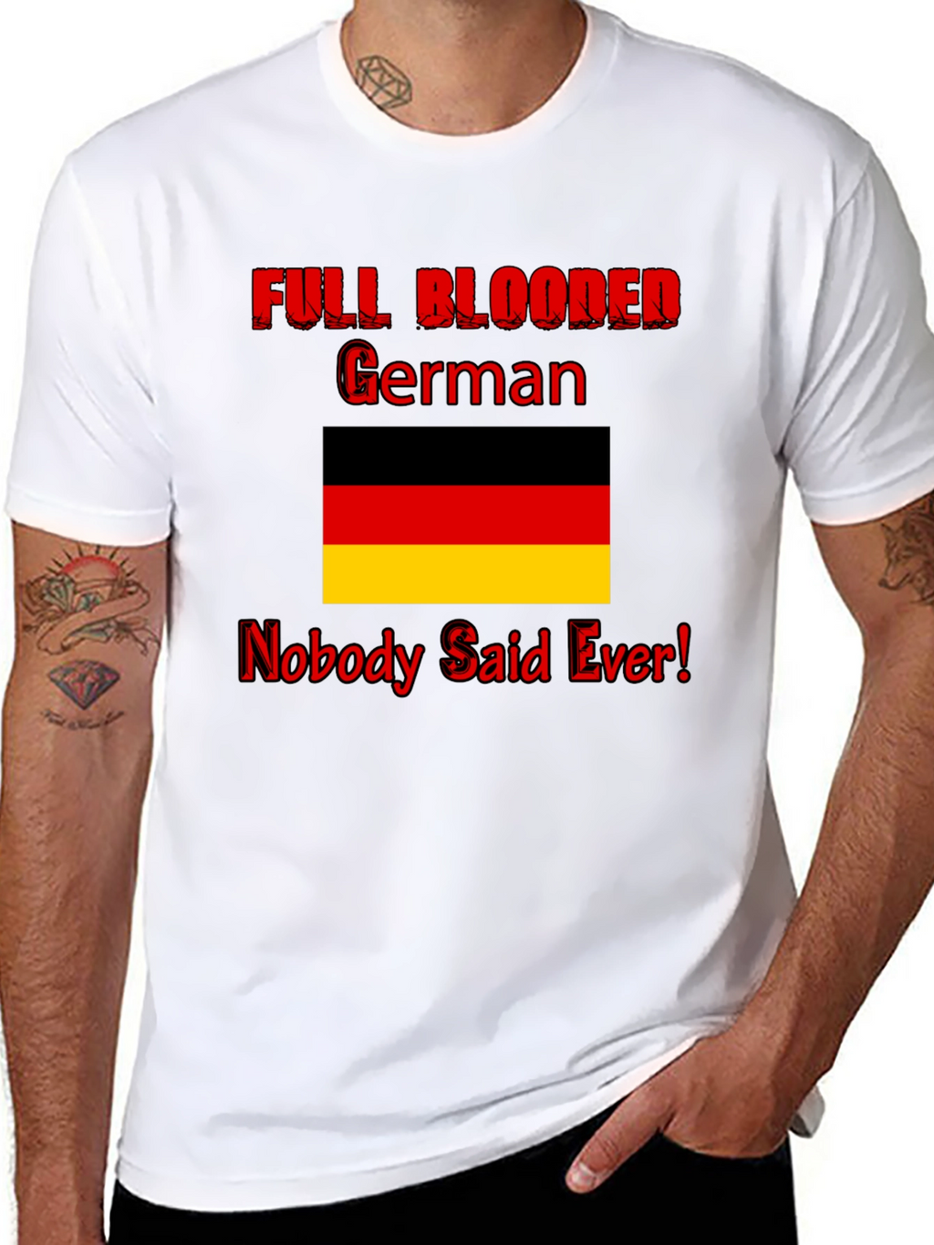 Funny Full Blooded German Graphic Tee