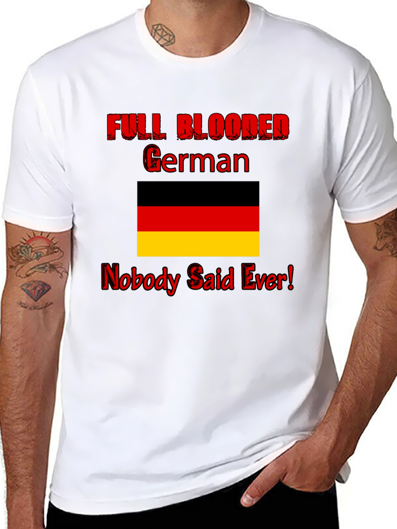 Funny Full Blooded German Graphic Tee