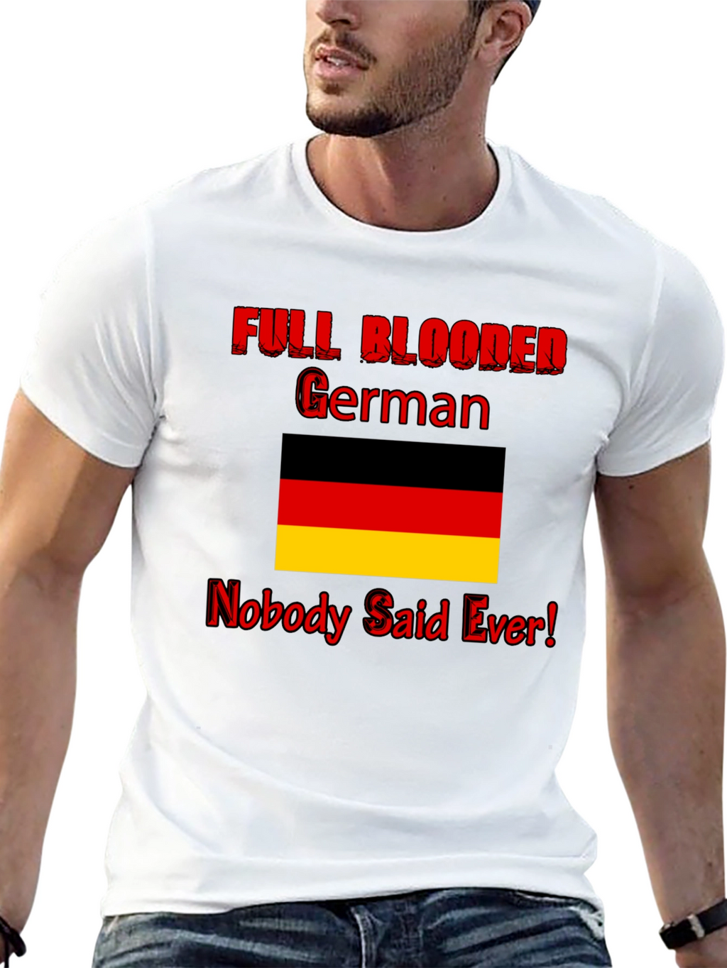 Funny Full Blooded German Graphic Tee