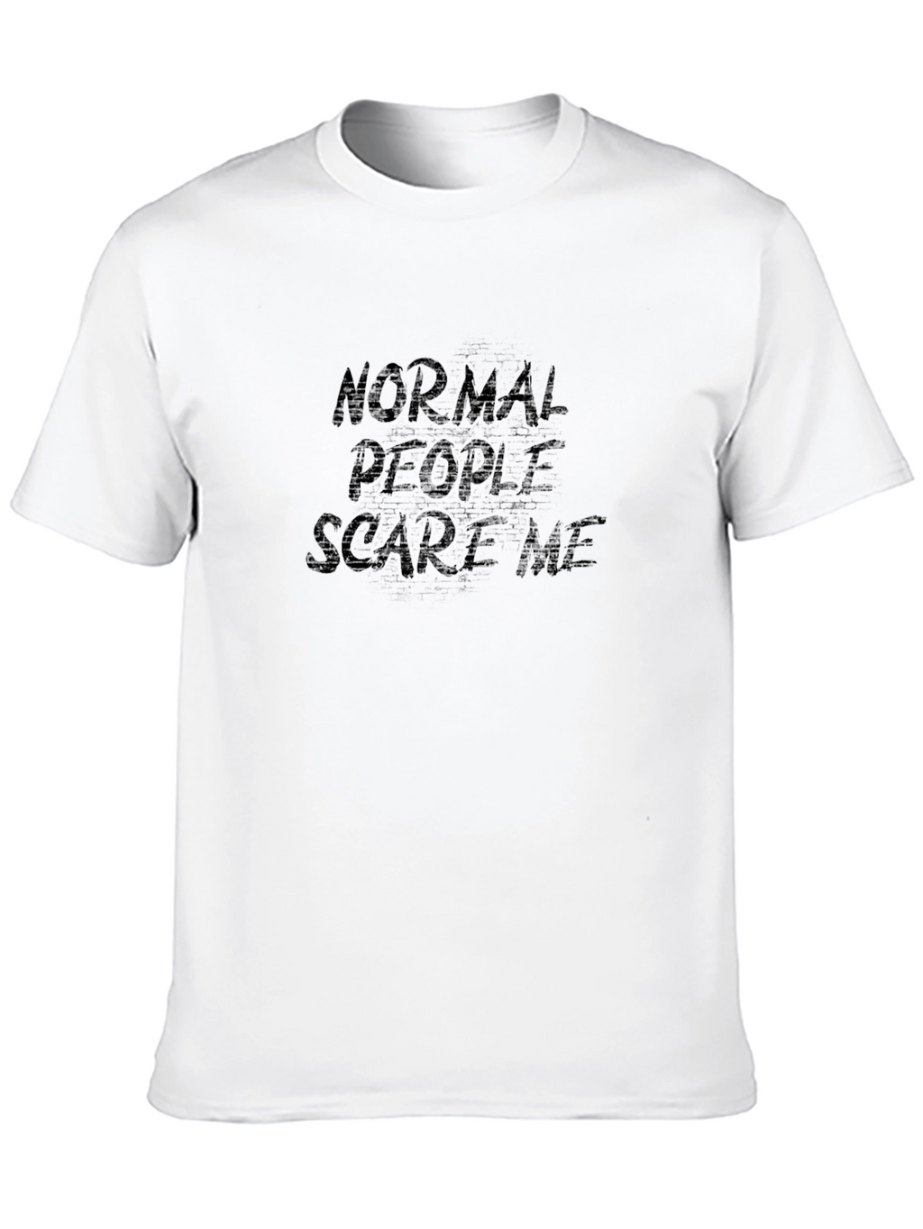 Normal People Scare Me Black Graphic Tee
