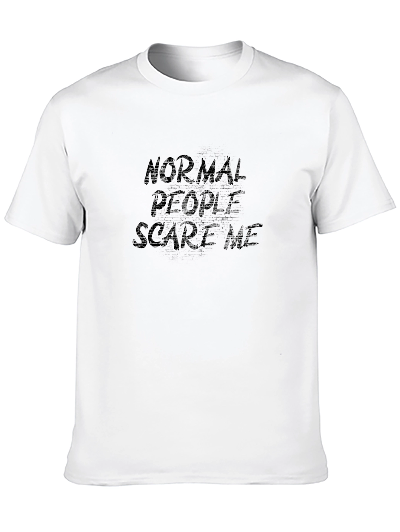 Normal People Scare Me Black Graphic Tee