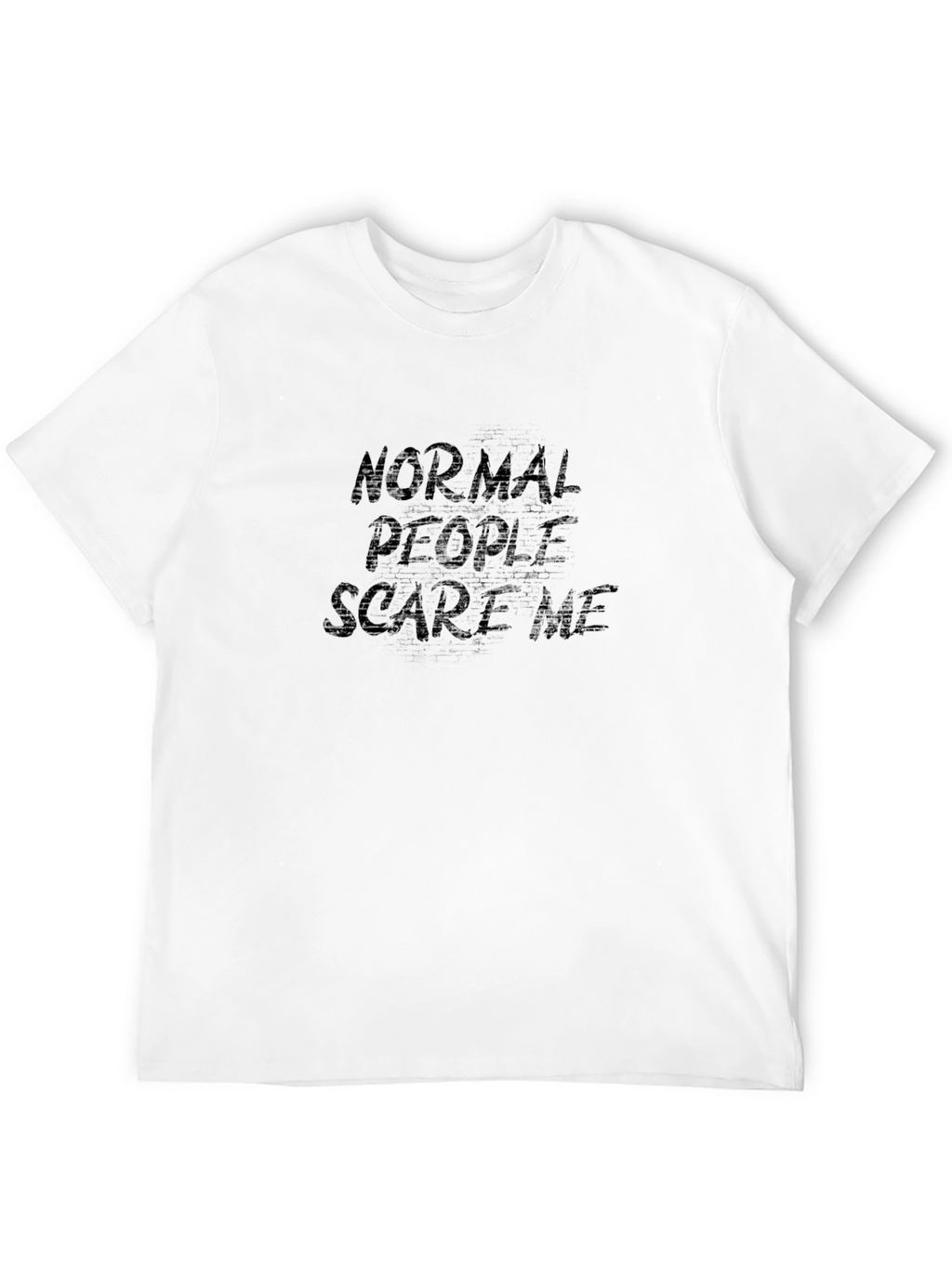 Normal People Scare Me Black Graphic Tee
