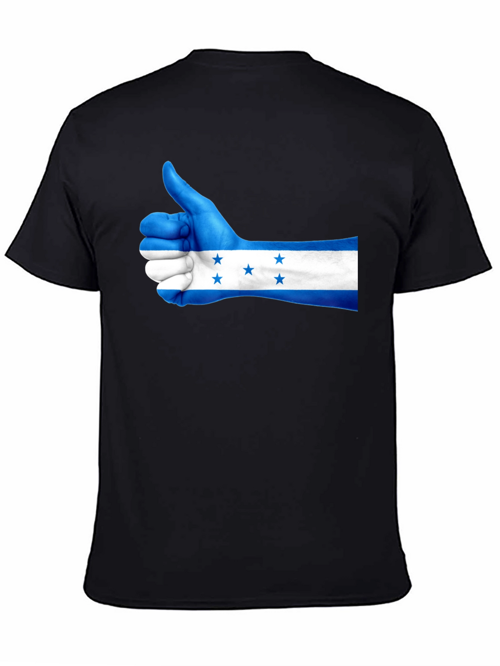 Honduras Flag Thumbs Up Graphic Tee - Black
