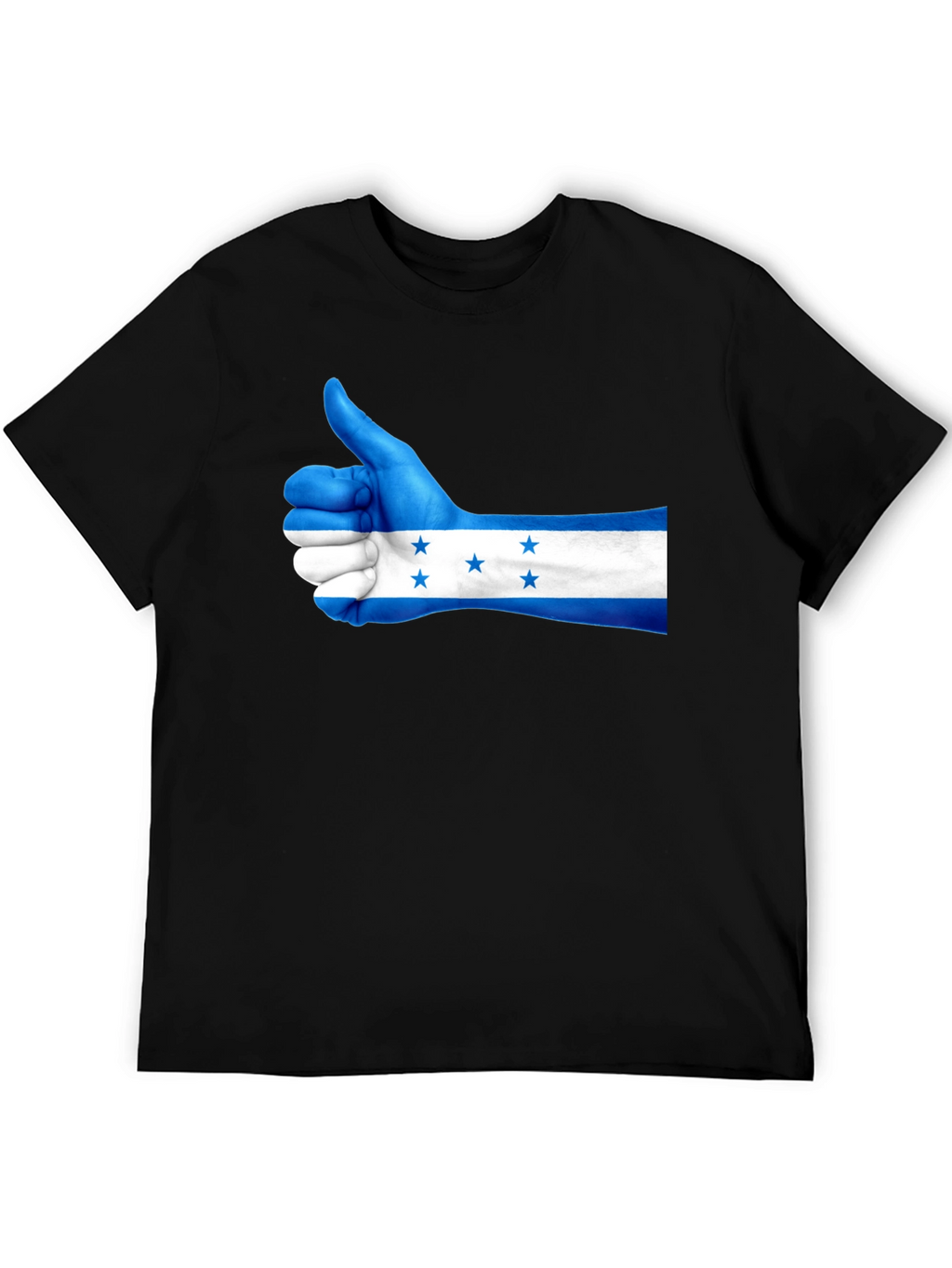 Honduras Flag Thumbs Up Graphic Tee - Black