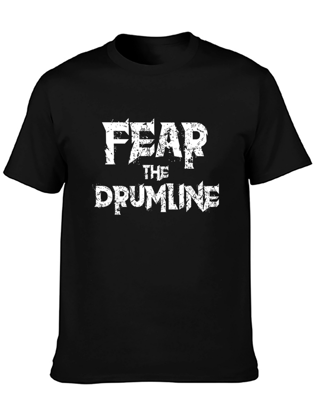 Fear the Drumline Black Cotton Graphic T-Shirt