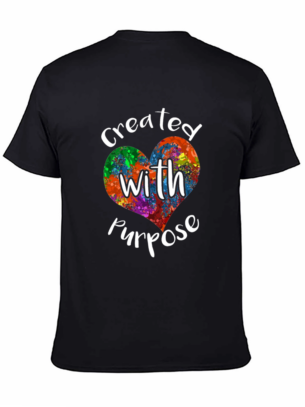 Created with Purpose Heart Graphic Tee