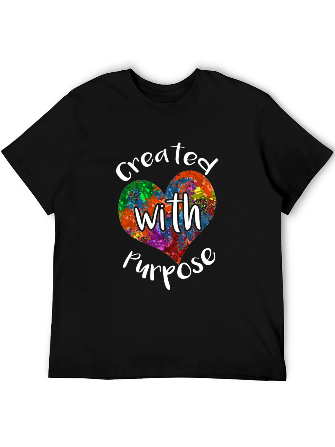 Created with Purpose Heart Graphic Tee