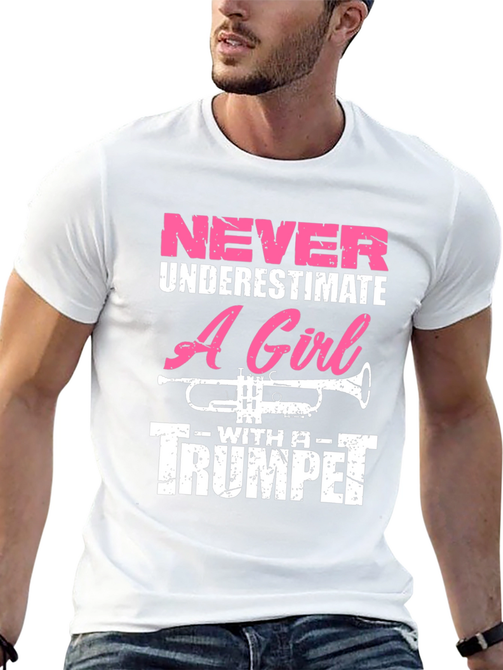 Never Underestimate Trumpet Girl T-Shirt