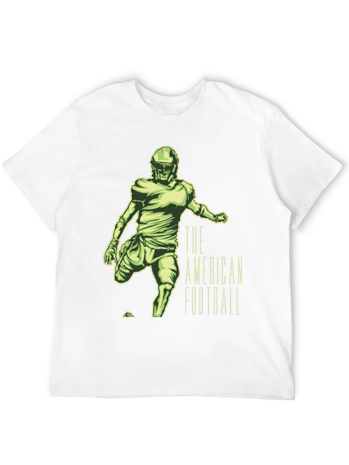 American Football Player Graphic Tee - Black