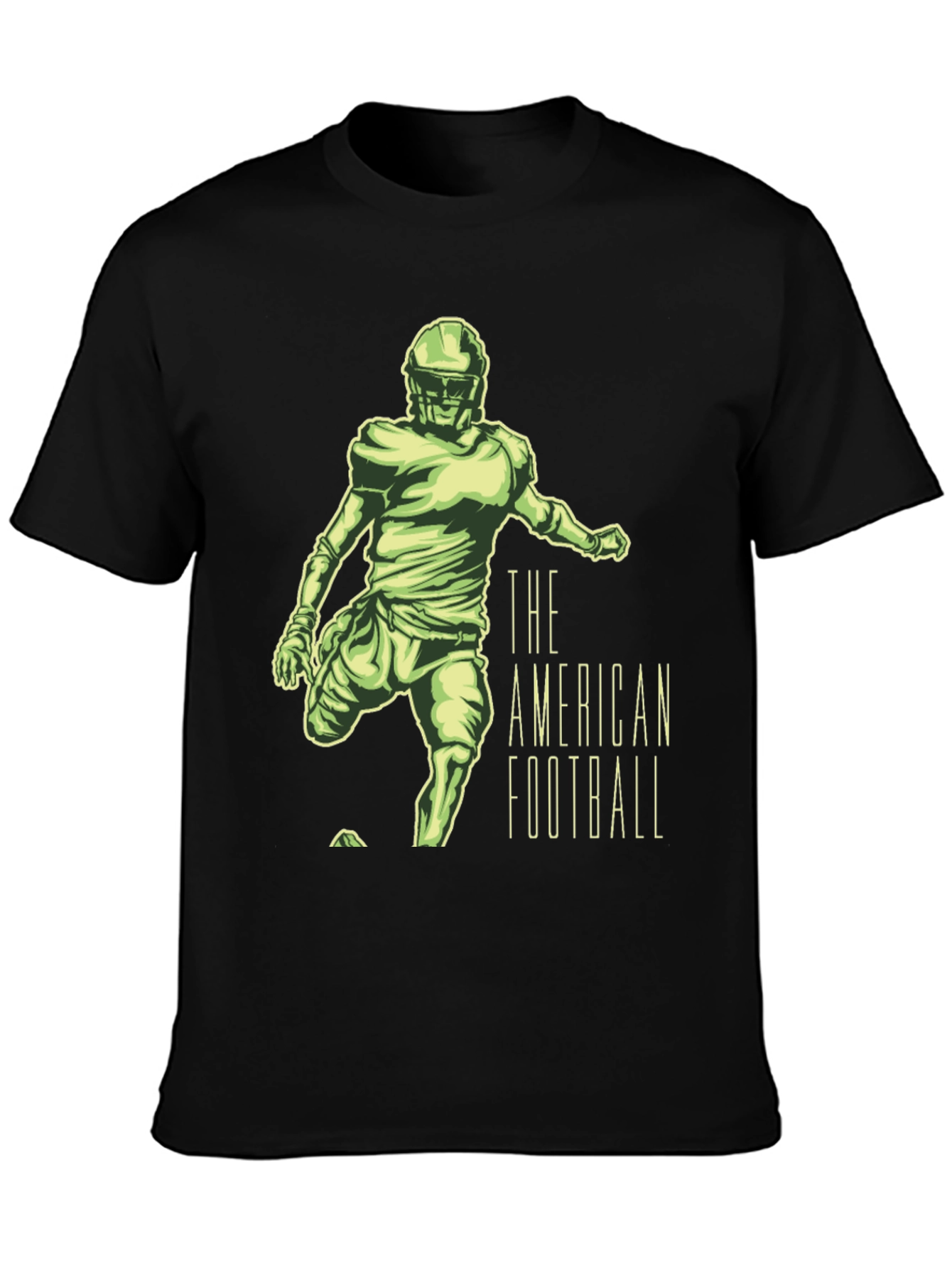 American Football Player Graphic Tee - Black