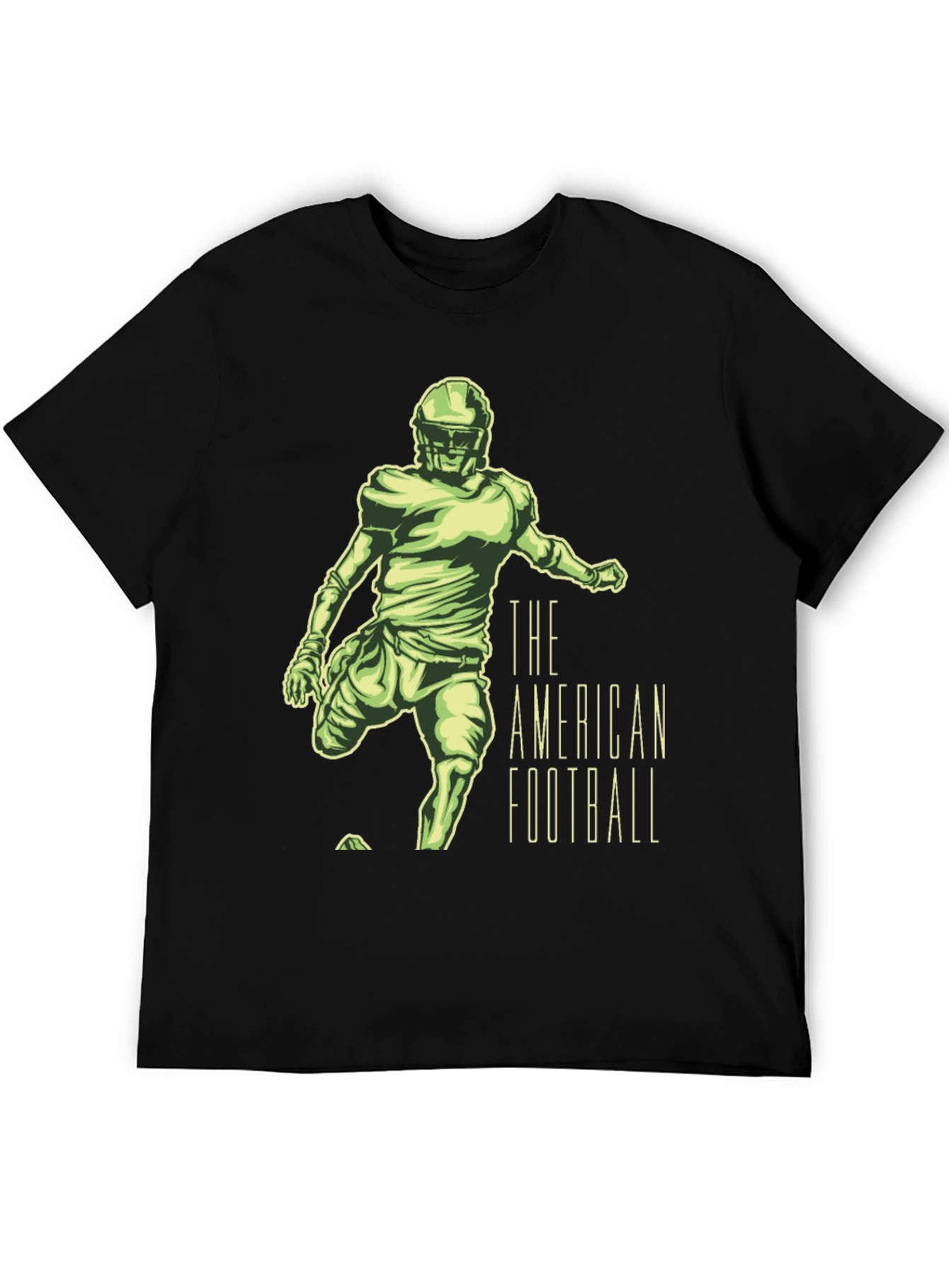 American Football Player Graphic Tee - Black