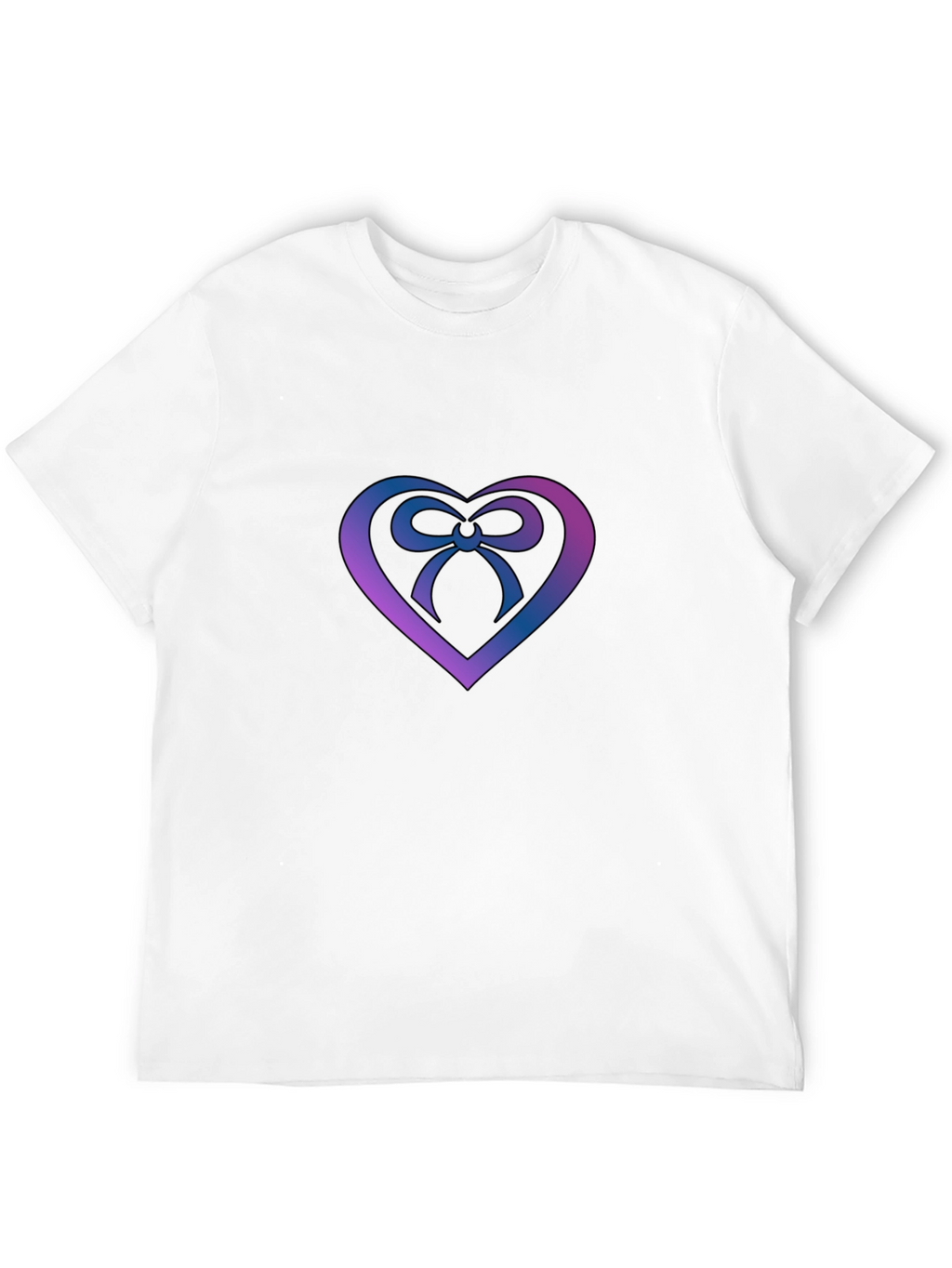Heart Bow Graphic Tee - Stylish Menswear