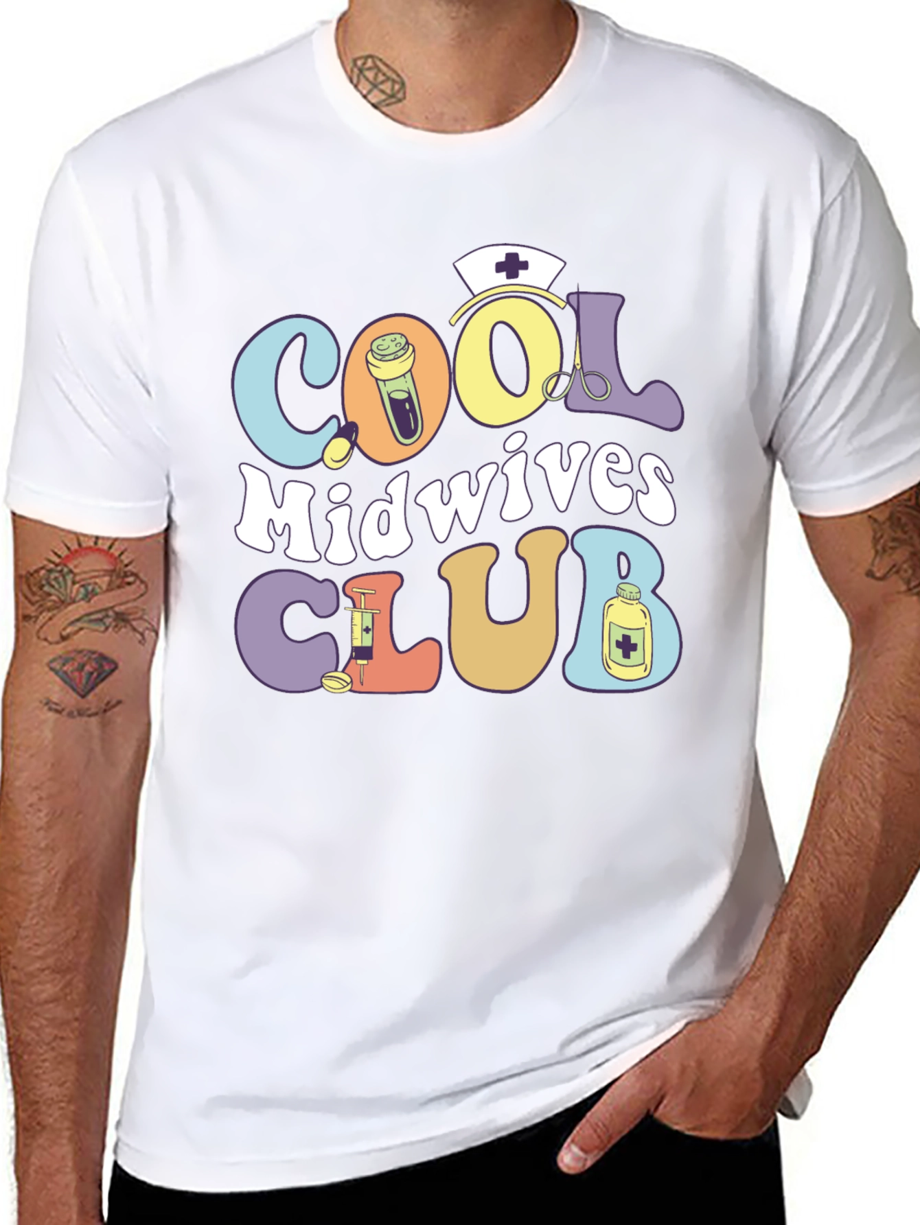Cool Midwives Club T-Shirt: Retro Medical Design