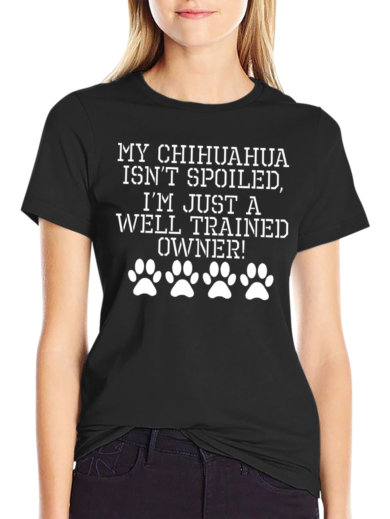 Funny Chihuahua Owner Black T-Shirt